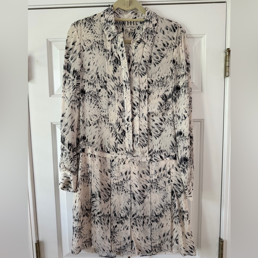 Haute Hippie Monochrome Long Sleeve Dress